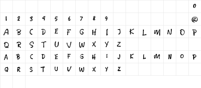 BlinkStones Regular  glyph index
