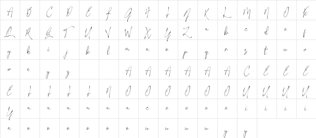 Pancake Batter Demo Regular  glyph index