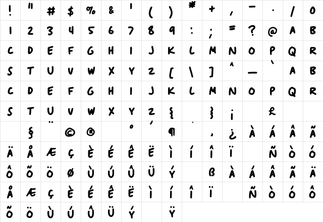 Anitype Journal 2  glyph index