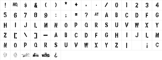 Foot Locker Regular  glyph index