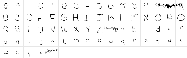 Courtney Babcock ꠢwրw7I Η9 "  glyph index