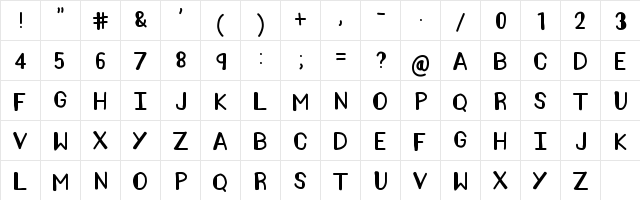AMELIA POND Medium  glyph index