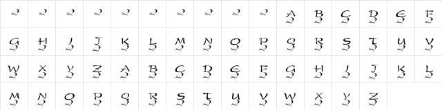 KR Rice N Stix Regular  glyph index