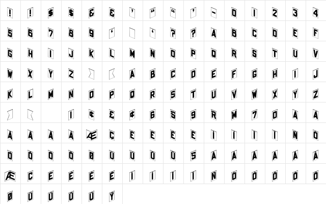 Fanzine Regular  glyph index