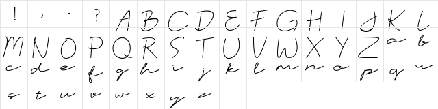 Catalyna Regular  glyph index