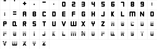 Chloreal Regular  glyph index