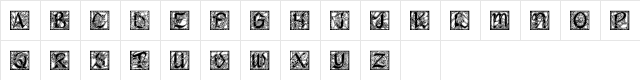 Decorative Initials 5 Regular  glyph index