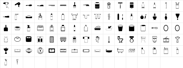 Closet Regular  glyph index