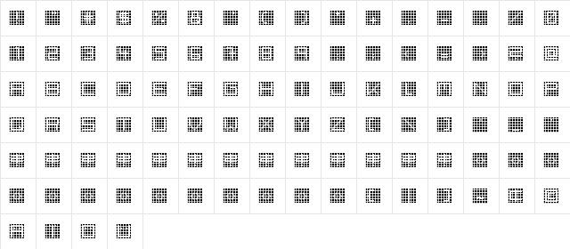 back to heavy coat fat ground_grid Regular  glyph index