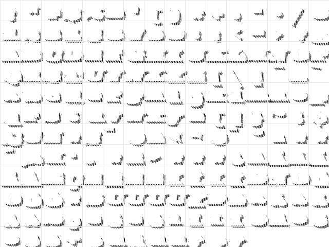FederalNine DShadow  glyph index
