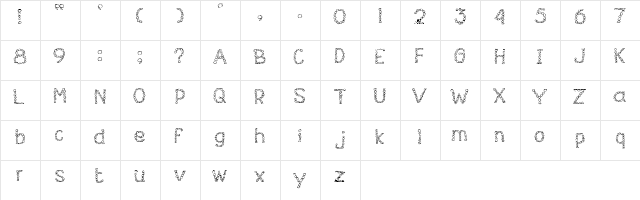 ROCK CULTURE Regular  glyph index