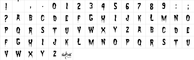 Zreaks NFI Regular  glyph index