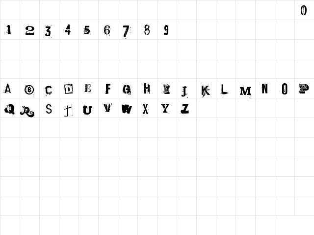 laundromat 1967 Regular  glyph index
