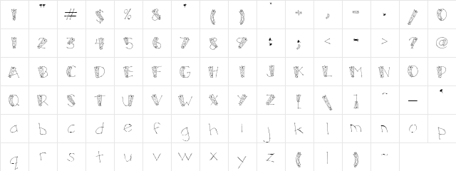 CK Wrangler Regular  glyph index