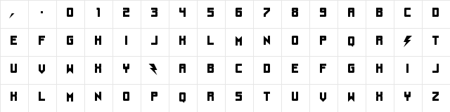 UnderStrukk Regular  glyph index