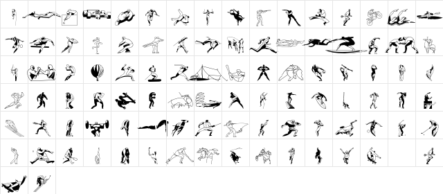 DF Energetics Regular  glyph index