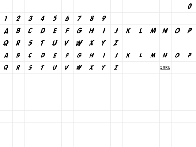 Flag (sRB) Regular  glyph index