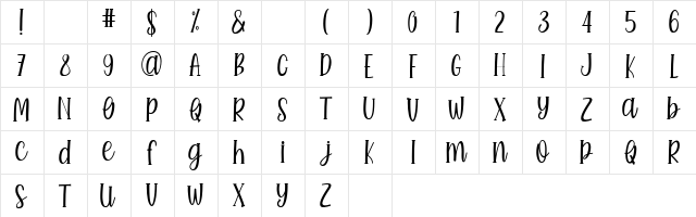 Unicorn Dancing Regular  glyph index