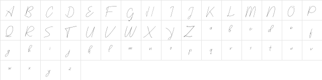 Bilyardeis Regular  glyph index