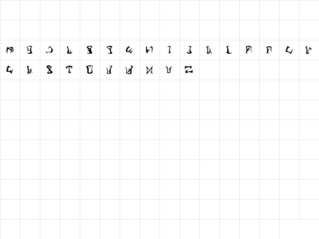 Crow Graffiti Regular  glyph index