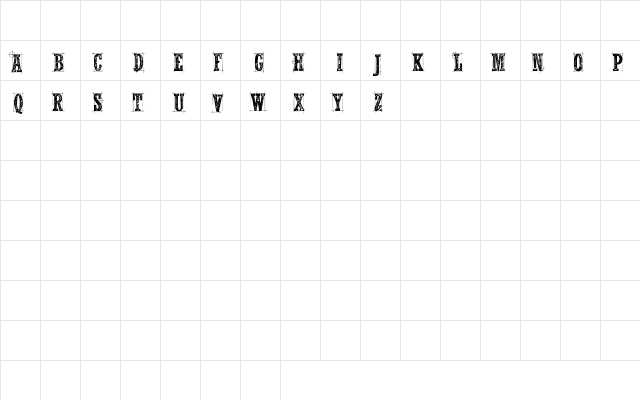 CF Nelson Old Caracters Regular  glyph index