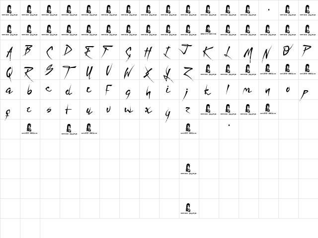 Rain Tax Regular  glyph index
