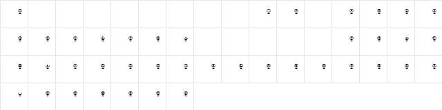 KR Woman Oh! Regular  glyph index