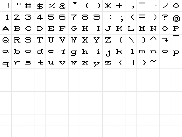 M35_CPS2 Regular  glyph index
