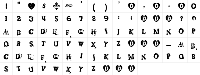 Wired Regular  glyph index