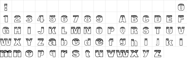 101! Drippin' With Patriotism Regular  glyph index
