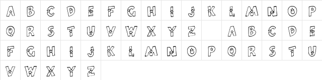 Craftopia Stars Regular  glyph index