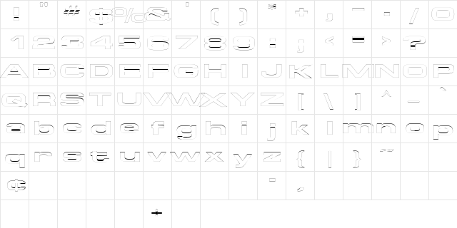 SupertouchOutline Regular  glyph index