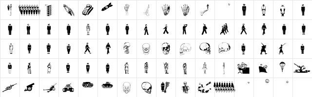 FightersForFreedom Regular  glyph index