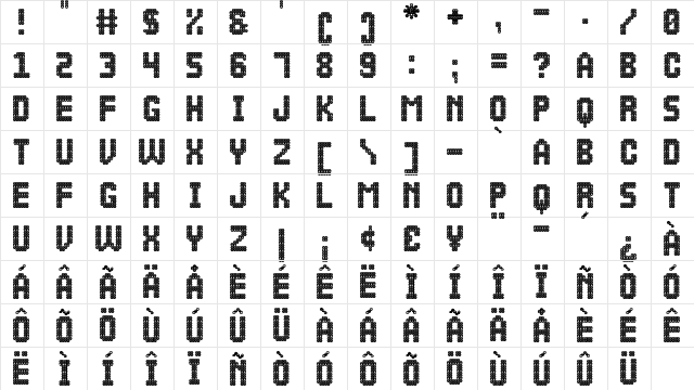 Mala Vida St Regular  glyph index