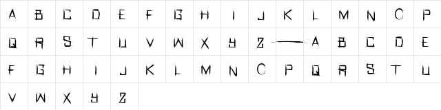 Real Horror Regular  glyph index