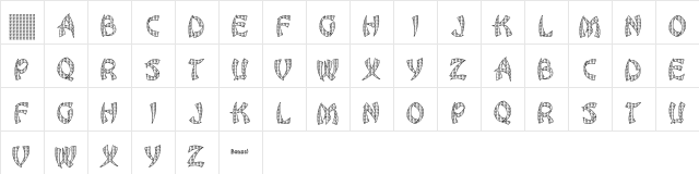 JLR Chinese Love Letters Regular  glyph index