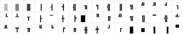 Pauley Regular  glyph index