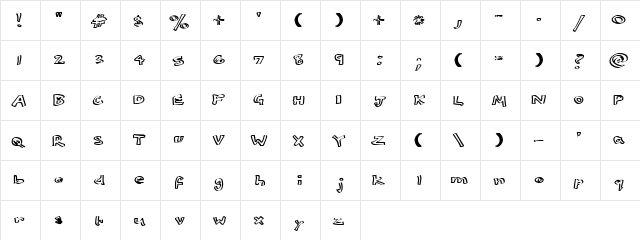 SoothHollows Regular  glyph index