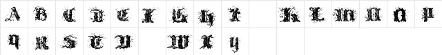 Treebeard Regular  glyph index