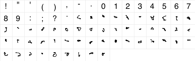 Wosu Regular  glyph index