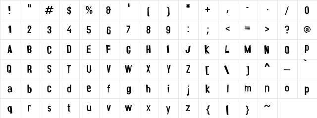 November Rain Regular  glyph index