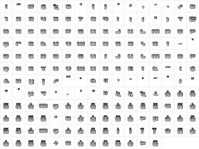 Groovy Smoothie Chrome Regular  glyph index