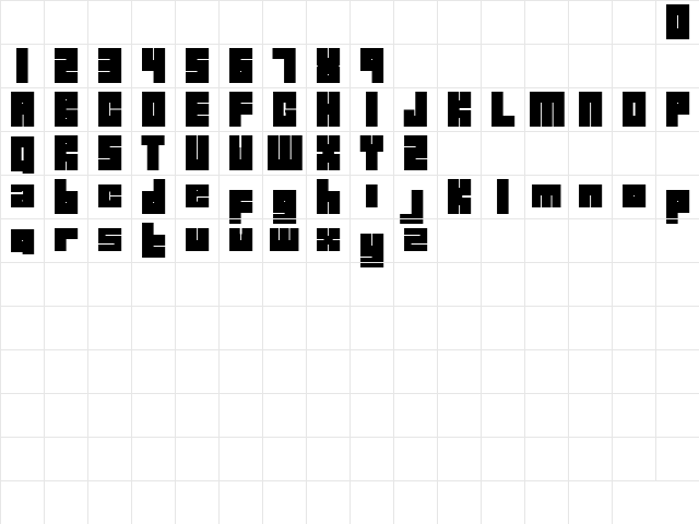 Baung Asam Pedas DEMO Regular  glyph index