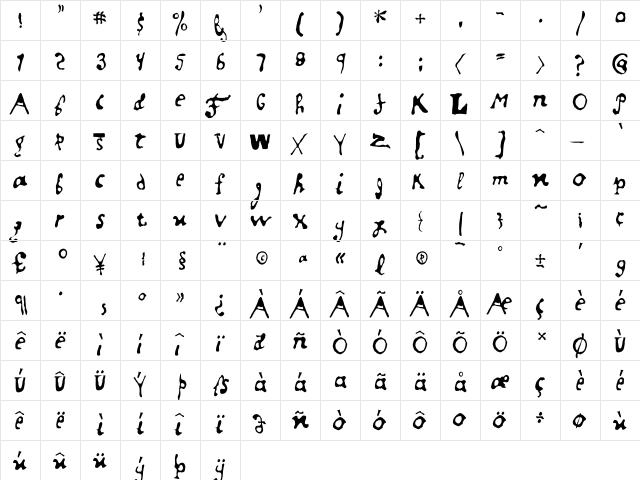 InSodiumBenzoate Regular  glyph index