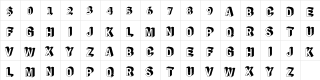 PonyMaker Regular  glyph index