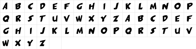 PAGI JAKARTA Regular  glyph index