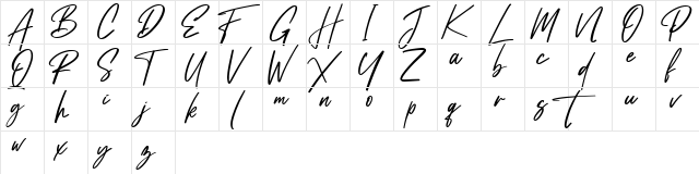 Satturday Collection Regular  glyph index