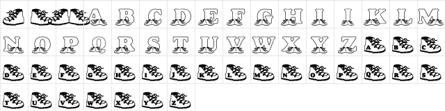 LMS Baby Hayden's Shoes Regular  glyph index