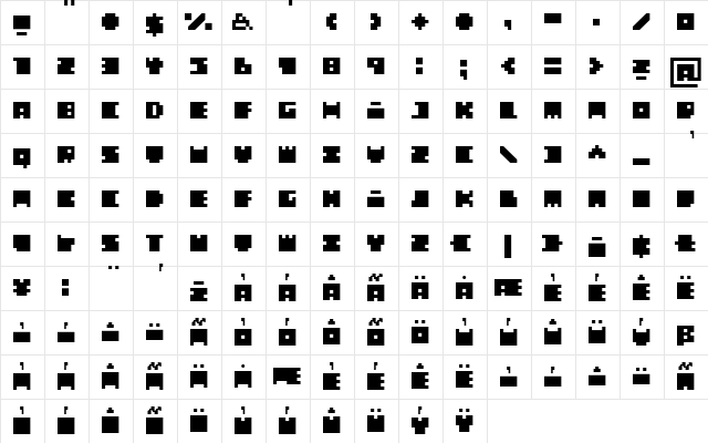 WEAR FAT SHIRT Slim  glyph index