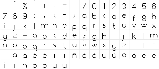 ZARAUTZ Light  glyph index